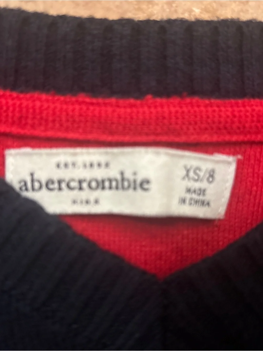 GAP Navy V-Neck Sweater with Red Logo and Light Gray Crewneck Sweater - Men